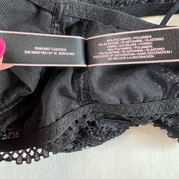 Victoria's Secret Black Lace Bralettes Racerback - Picture 3 of 9